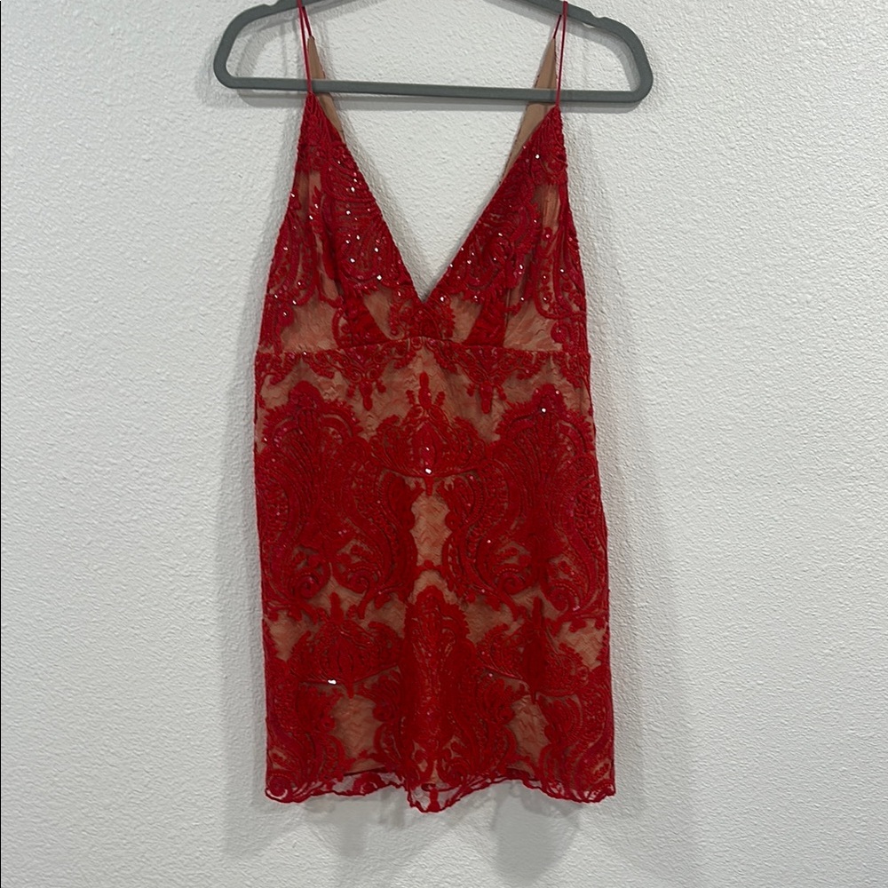 New! Free People Night Shimmers Lace Dress